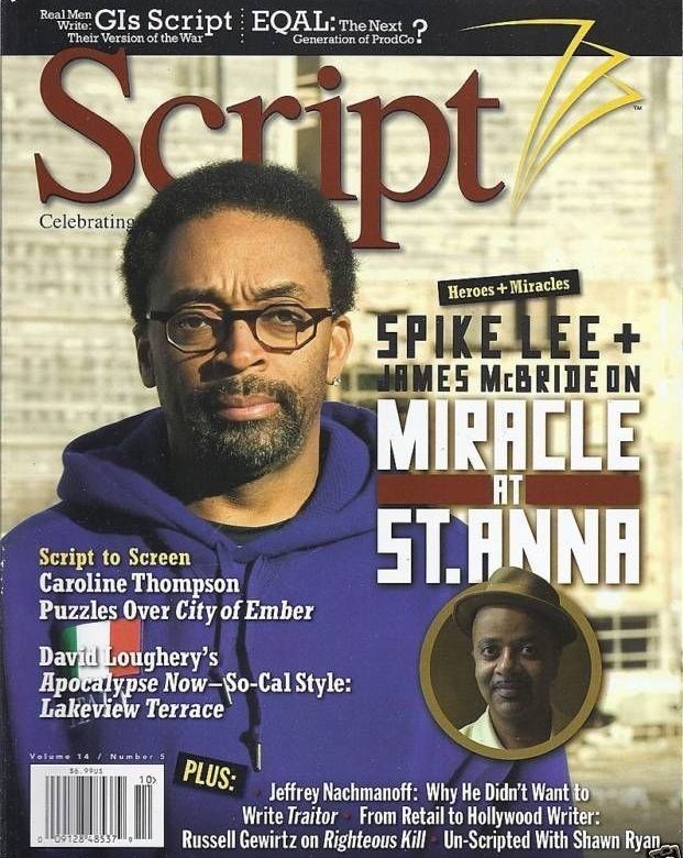 SCRIPT magazine side cover October 2008