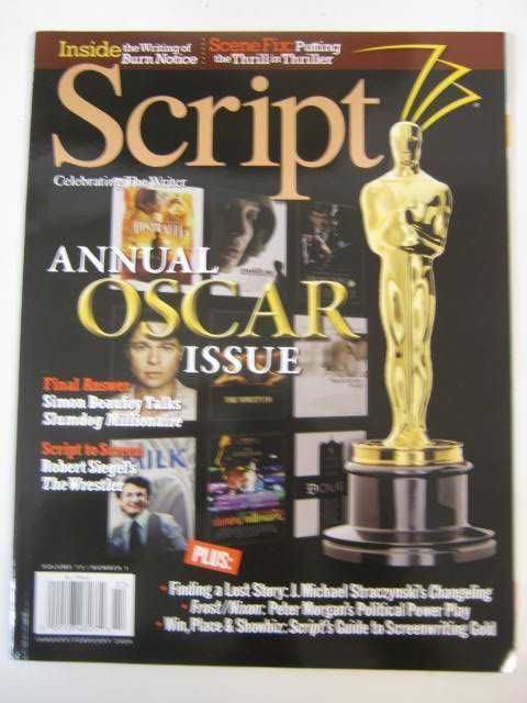 SCRIPT magazine side cover January/February 2009