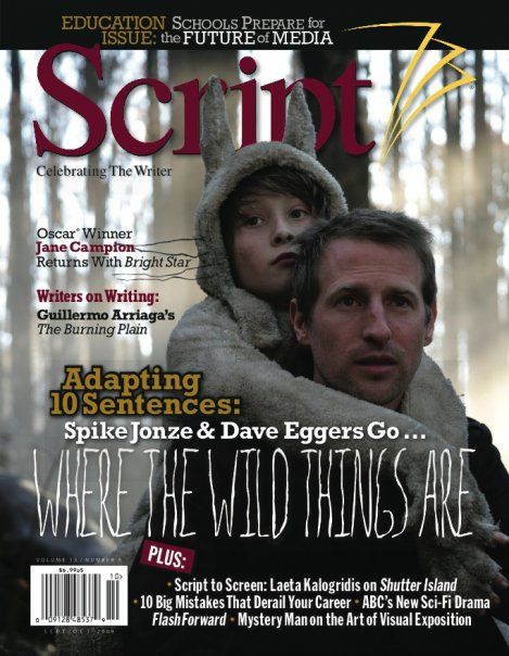 SCRIPT magazine side cover Issue 77 September/October 2009