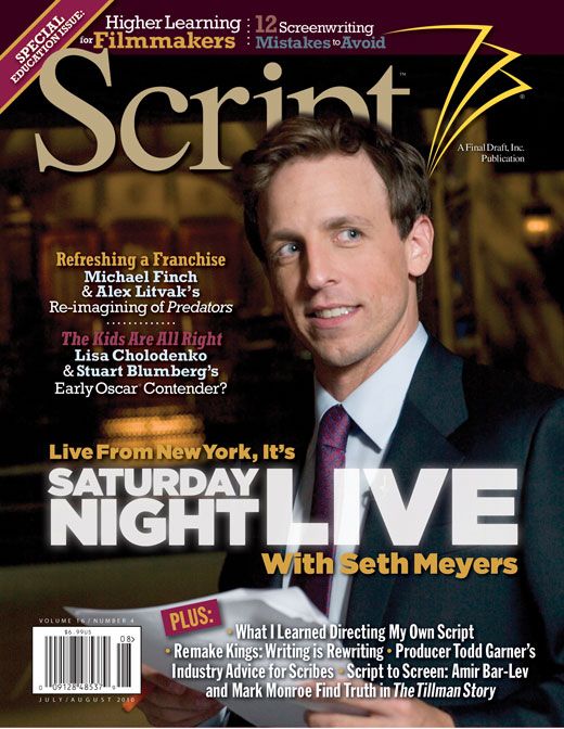 SCRIPT magazine side cover Issue 82 July/August 2010