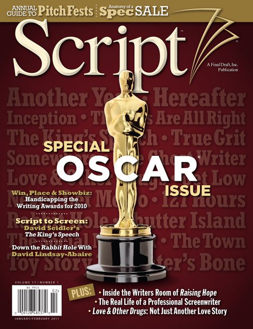 SCRIPT magazine side cover Issue 85 January/February 2011