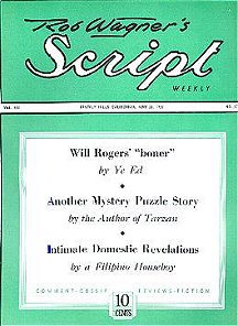 ROB WAGNERS SCRIPT magazine side cover 28 May 1932