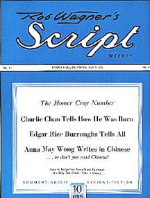 ROB WAGNERS SCRIPT magazine side cover 9 July 1932