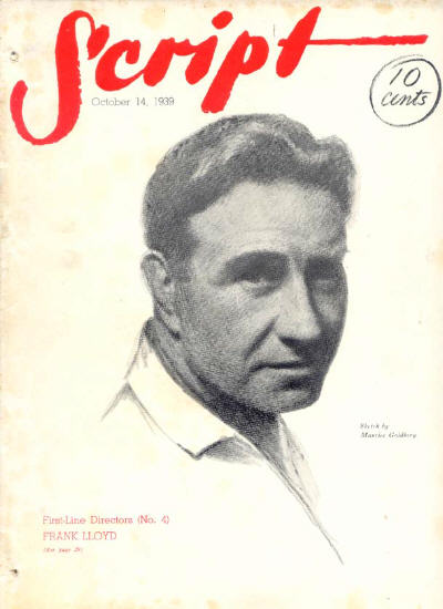 ROB WAGNERS SCRIPT magazine side cover 14 October 1939