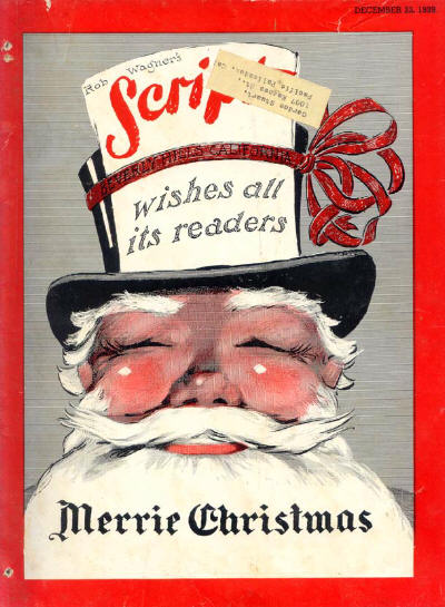 ROB WAGNERS SCRIPT magazine side cover 23 December 1939