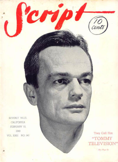 ROB WAGNERS SCRIPT magazine side cover 10 February 1940