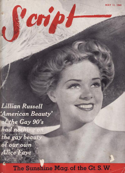 ROB WAGNERS SCRIPT magazine side cover 11 May 1940