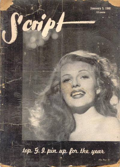 ROB WAGNERS SCRIPT magazine side cover 5 January 1946