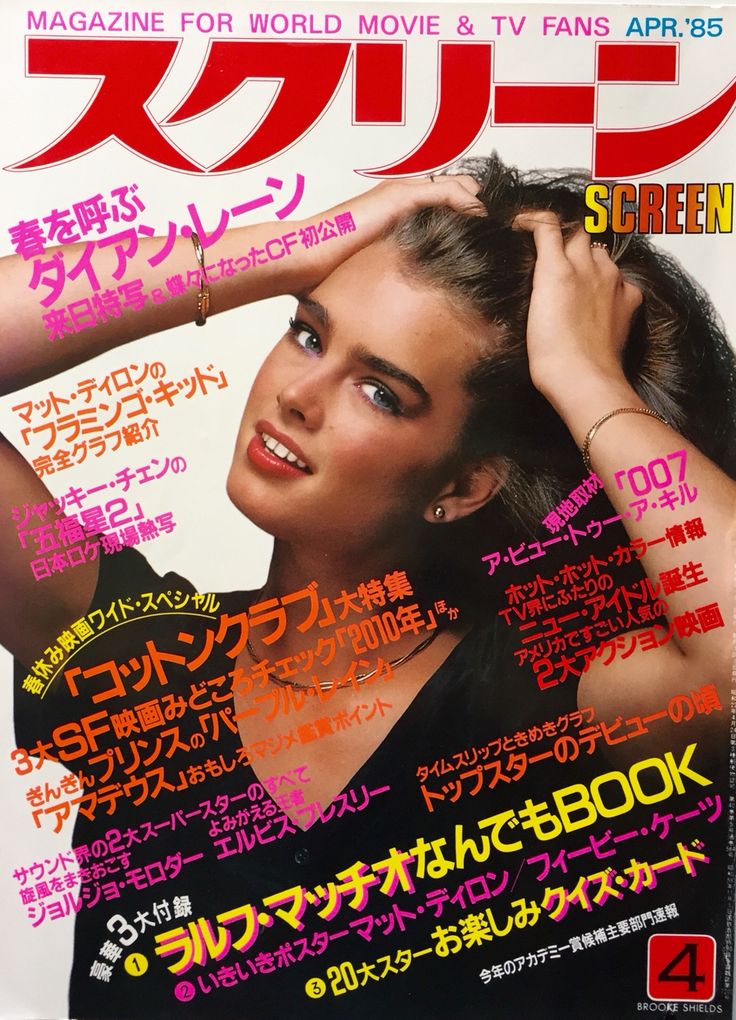 SCREEN (Jp) magazine side cover April 1985