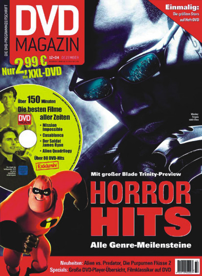 SCREEN BLURAY DVD magazine side cover December 2004