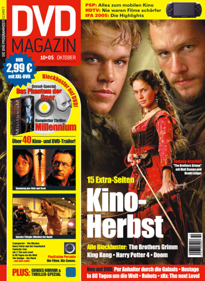 SCREEN BLURAY DVD magazine side cover October 2005