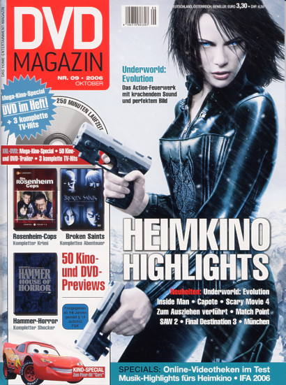 SCREEN BLURAY DVD magazine side cover October 2006