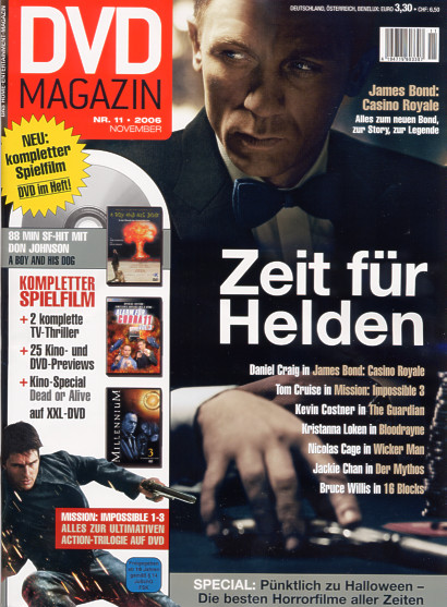SCREEN BLURAY DVD magazine side cover November 2006