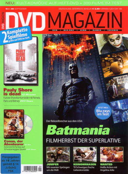 SCREEN BLURAY DVD magazine side cover September 2008