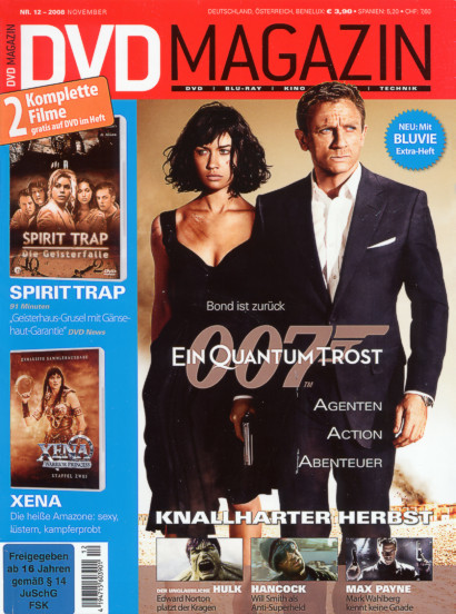 SCREEN BLURAY DVD magazine side cover November 2008