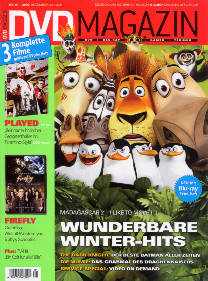 SCREEN BLURAY DVD magazine side cover January 2009