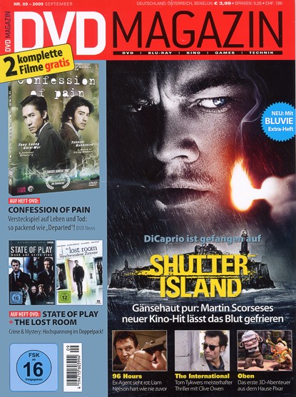 SCREEN BLURAY DVD magazine side cover September 2009