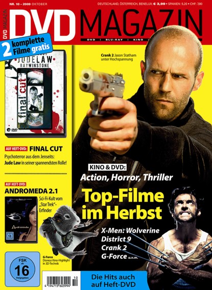 SCREEN BLURAY DVD magazine side cover October 2009