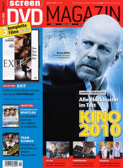 SCREEN BLURAY DVD magazine side cover January 2010