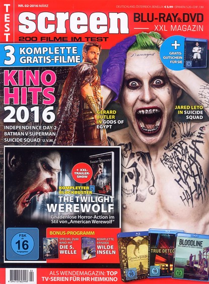 SCREEN BLURAY DVD magazine side cover March 2016