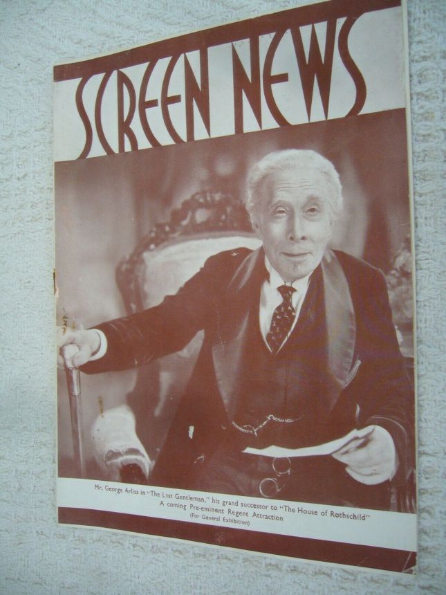 NEW SCREEN NEWS magazine side cover 11 May 1935