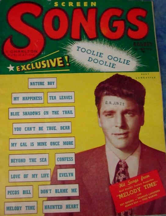 SCREEN SONGS magazine side cover  Vol 3 # 8 August 1948