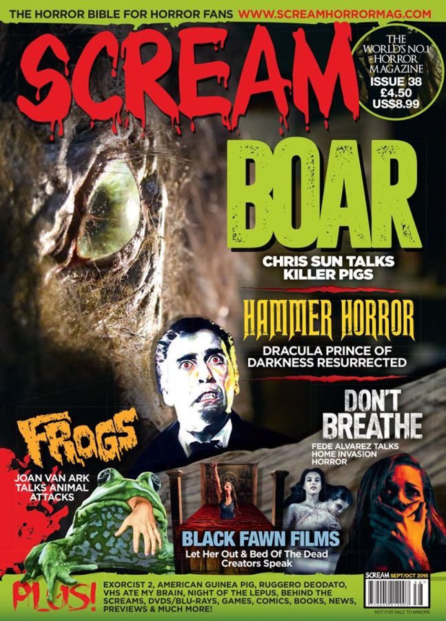 SCREAM magazine side cover Issue 38 September/October 2016