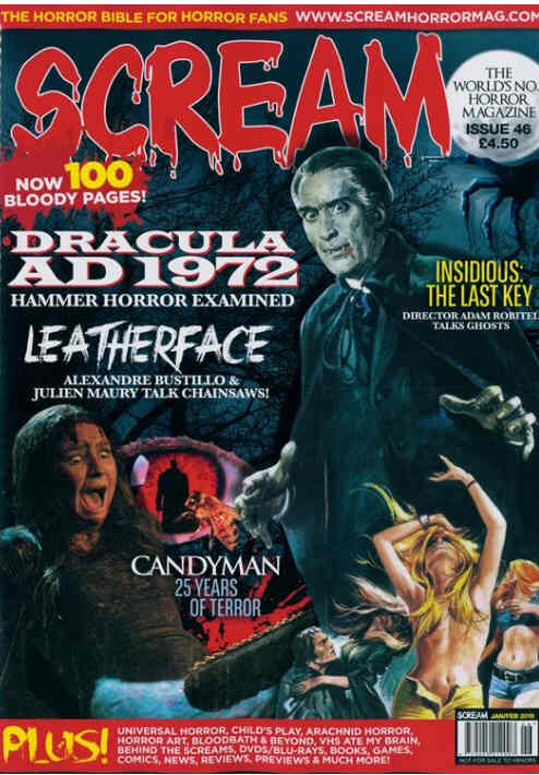 SCREAM magazine side cover Issue 46  January/February 2018