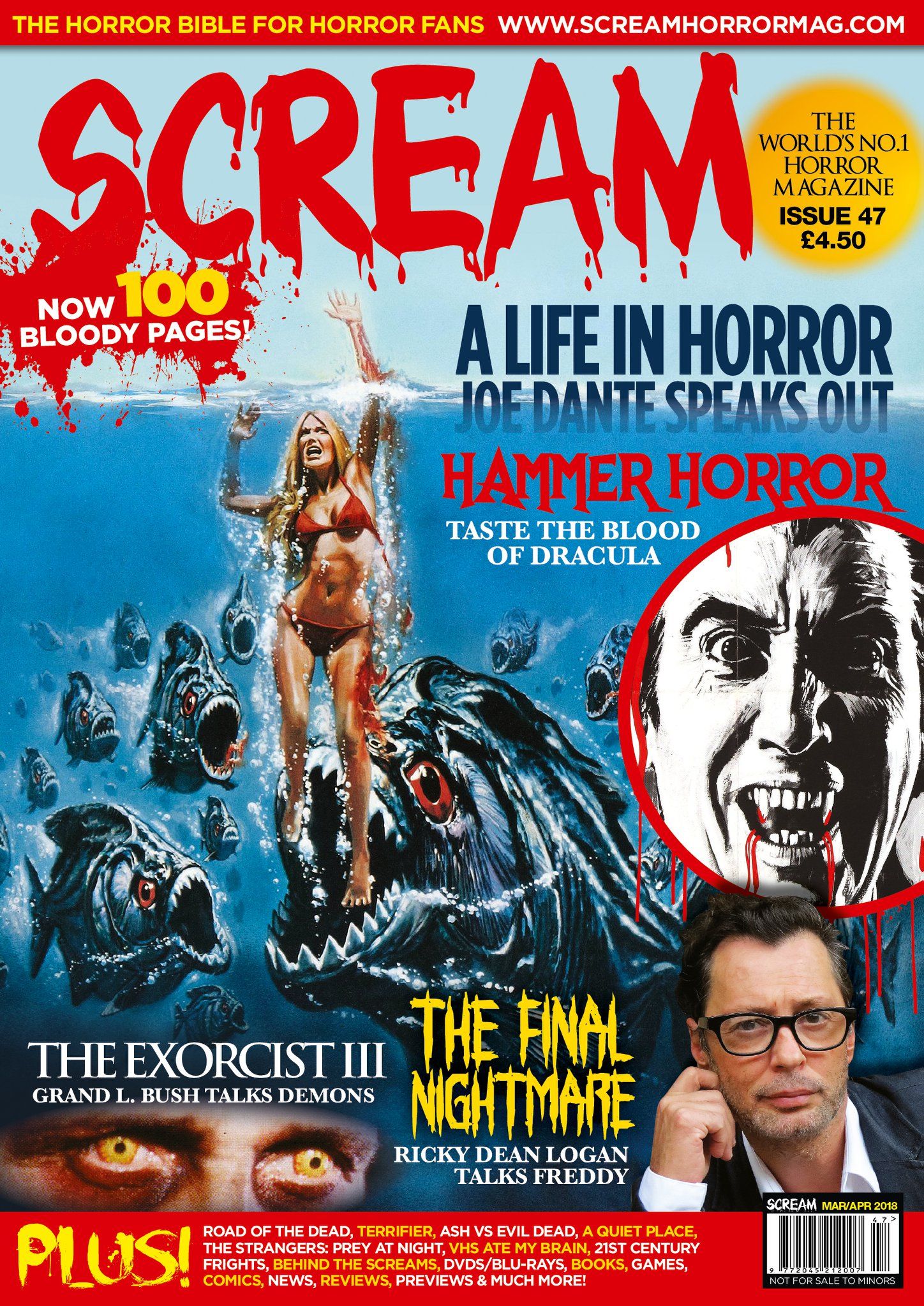 SCREAM magazine side cover Issue 47  March/April 2018