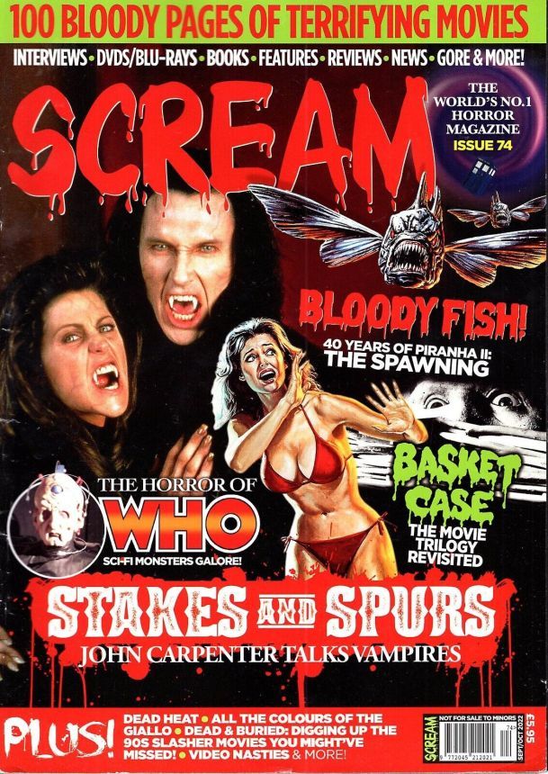 SCREAM magazine side cover Issue 74  September/October 2022