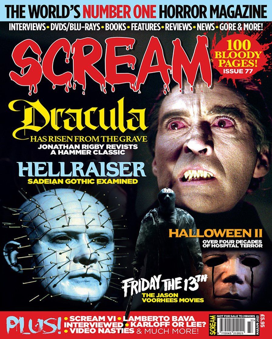 SCREAM magazine side cover Issue 77  March/April 2023