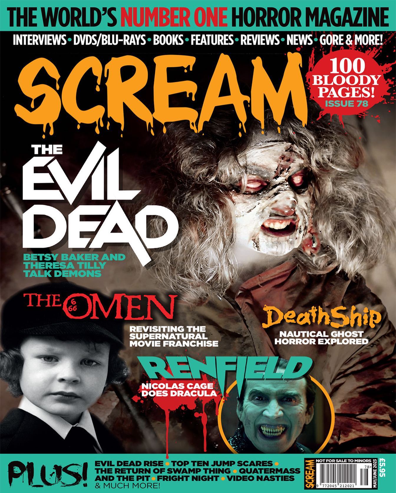 SCREAM magazine side cover Issue 78  May/June 2023