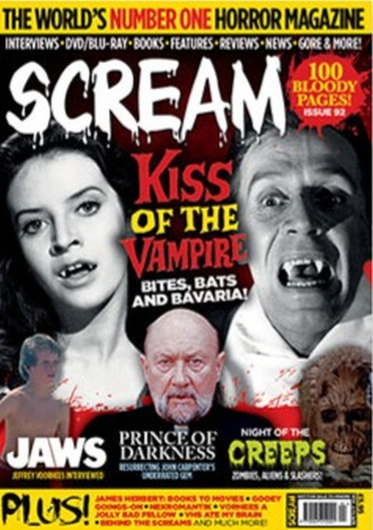 SCREAM magazine side cover Issue 92  September/October 2025