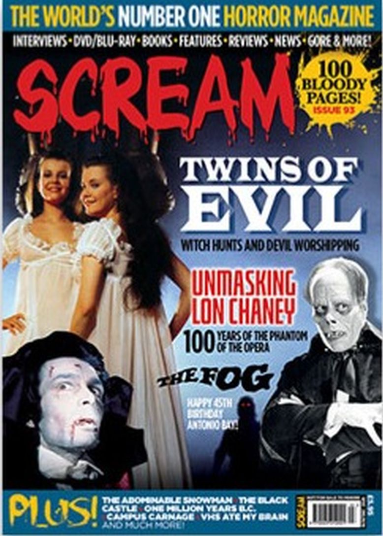 SCREAM magazine side cover Issue 93  November/December 2025