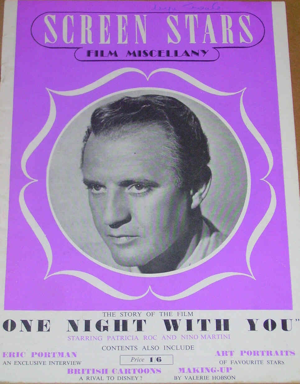 SCREEN STARS FILM MISCELLANY magazine side cover Issue 2  1948