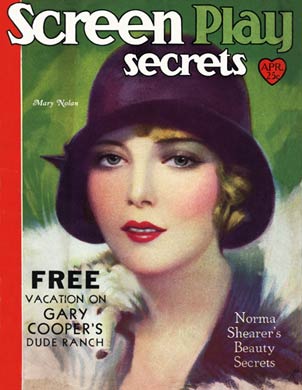 SCREEN PLAY magazine side cover April 1930