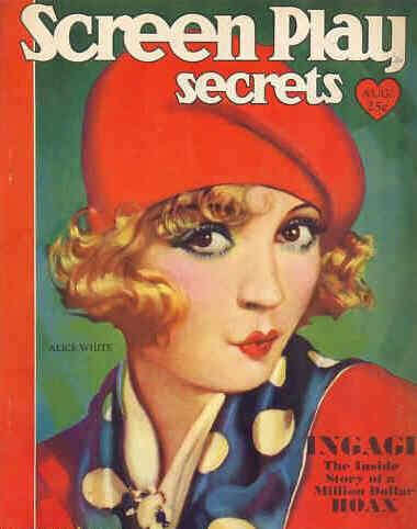SCREEN PLAY magazine side cover August 1930
