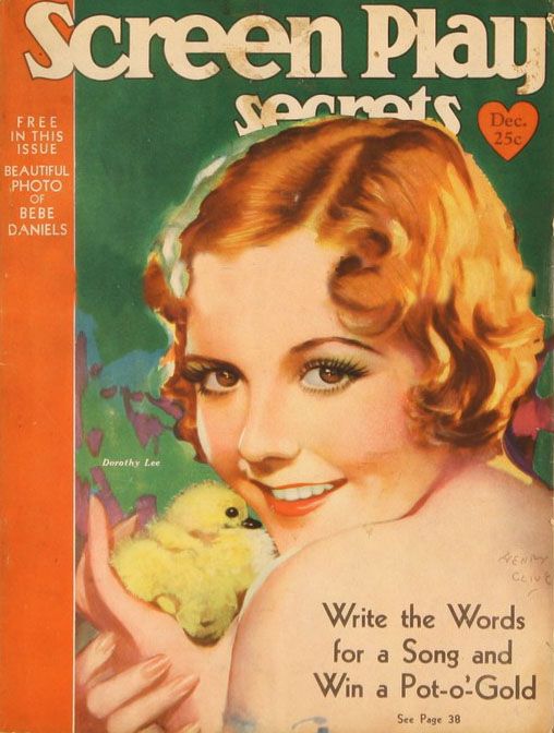 SCREEN PLAY magazine side cover December 1930