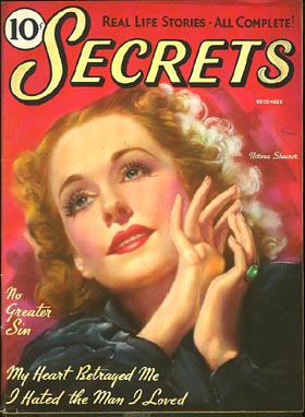 SECRETS REAL LIFE STORIES magazine side cover  Vol 1  December 1936