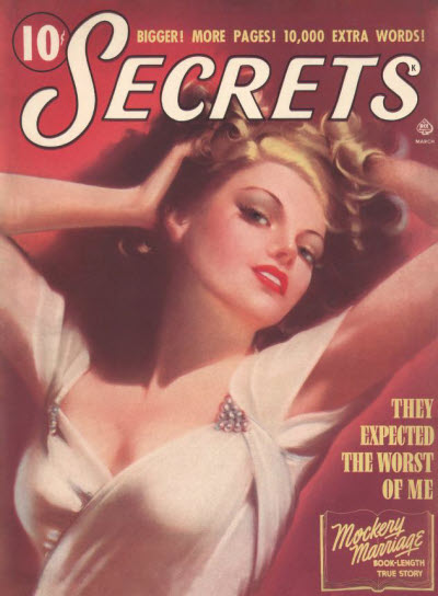 SECRETS REAL LIFE STORIES magazine side cover  March 1942