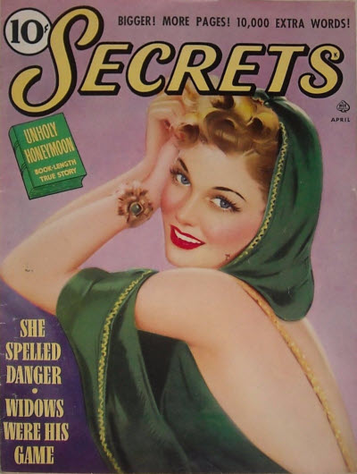 SECRETS REAL LIFE STORIES magazine side cover  April 1942