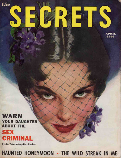 SECRETS REAL LIFE STORIES magazine side cover  April 1950