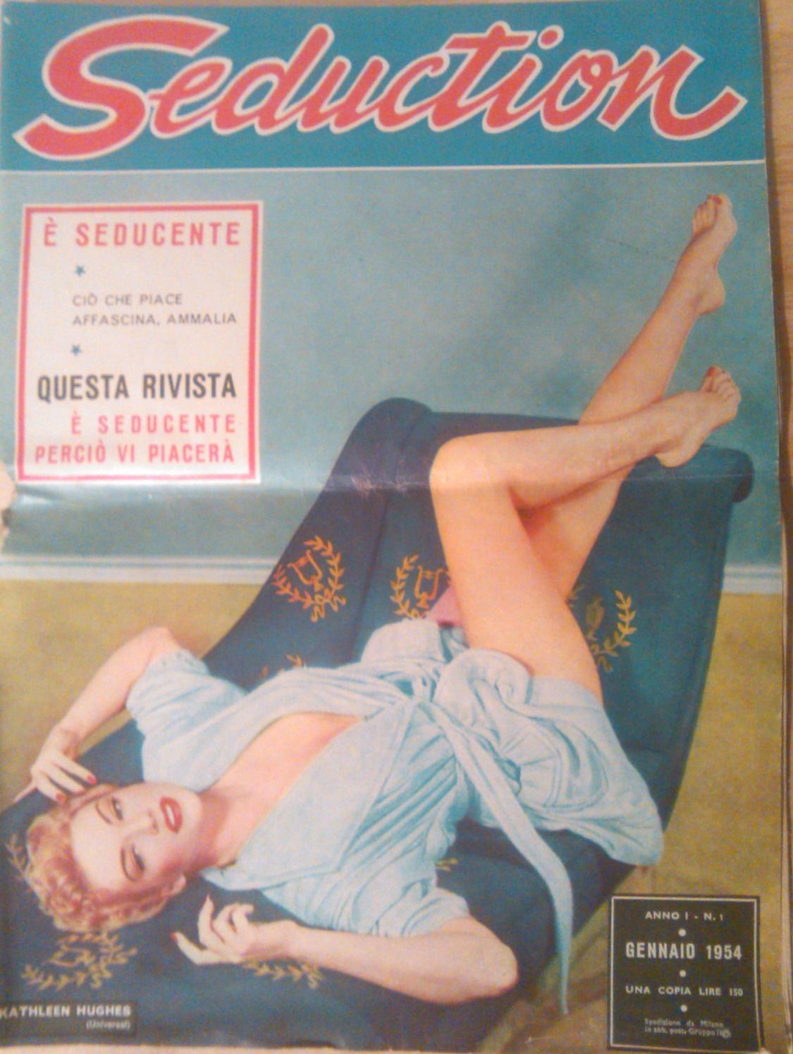 SEDUCTION (ITALY) magazine side cover Issue 1 January 1954