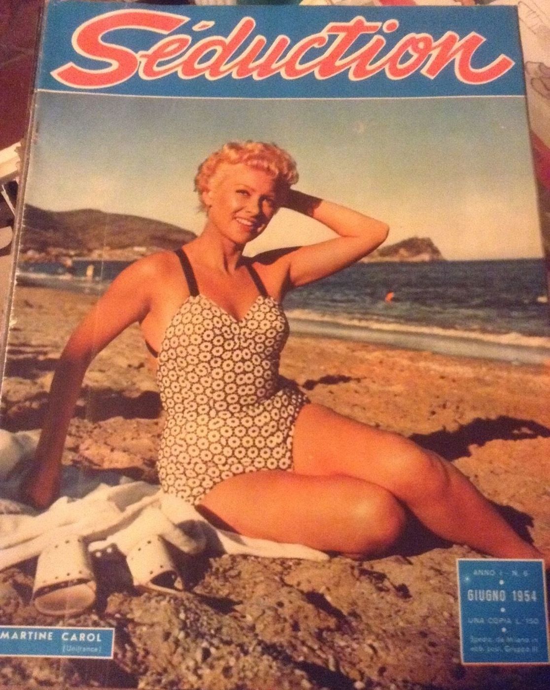 SEDUCTION (ITALY) magazine side cover Issue 6 June 1954