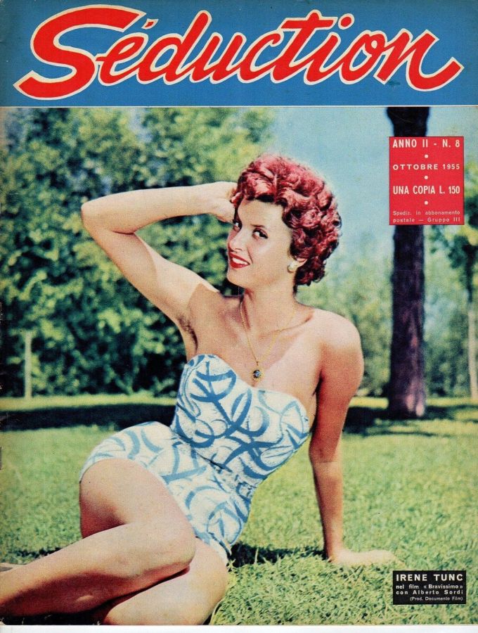 SEDUCTION (ITALY) magazine side cover Issue 8  October 1955