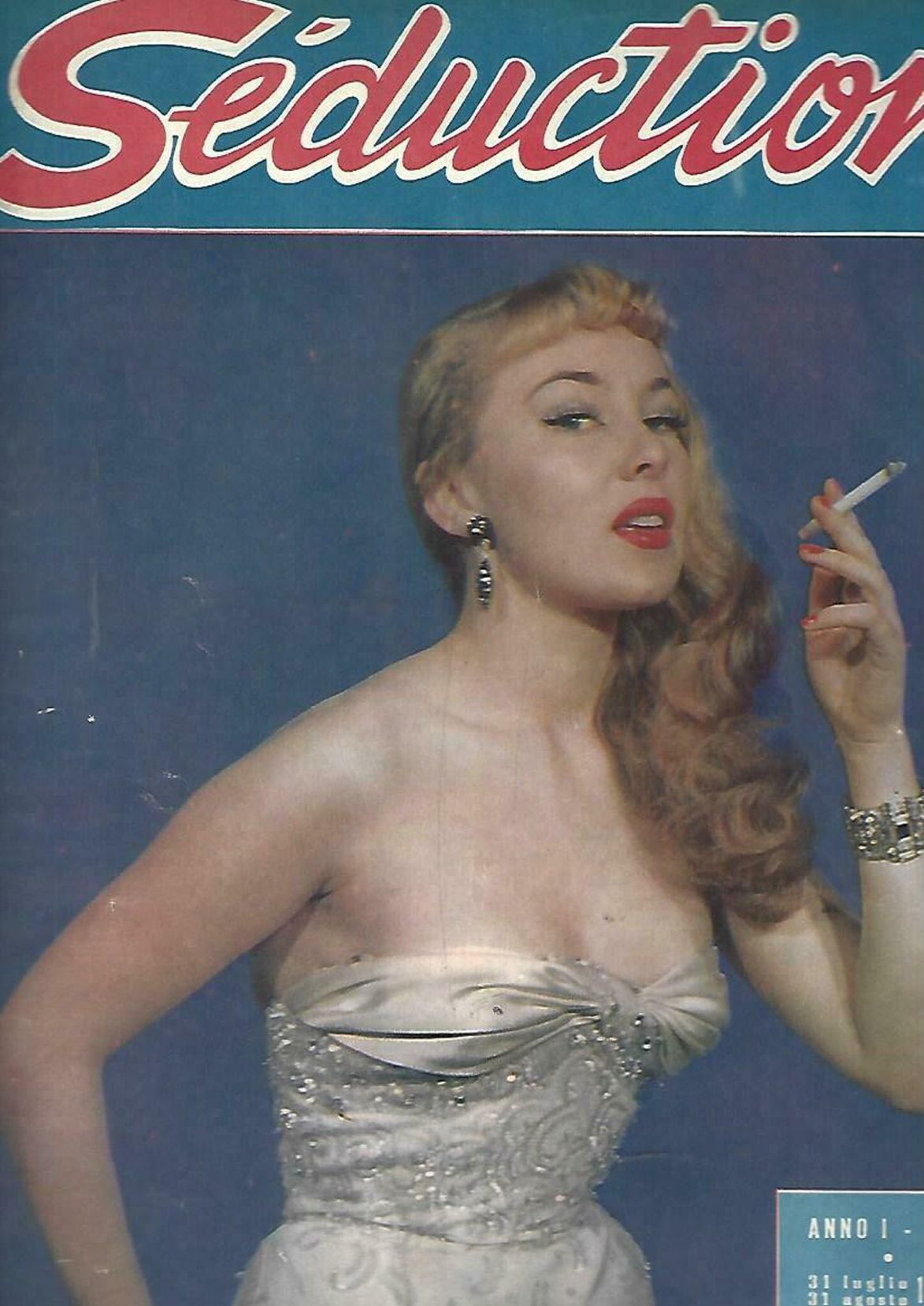 SEDUCTION (ITALY) magazine side cover Issue 7 July 1954