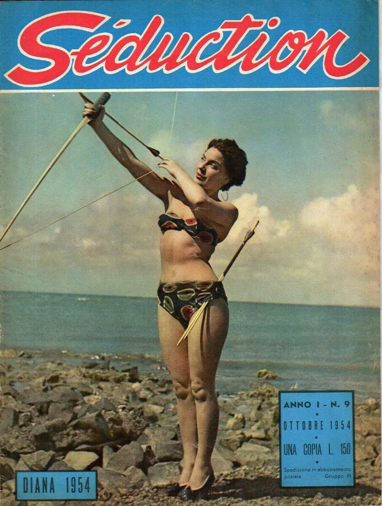 SEDUCTION (ITALY) magazine side cover Issue 9 October 1954