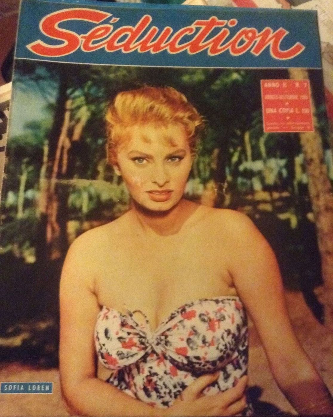 SEDUCTION (ITALY) magazine side cover Issue 7 August/September 1955