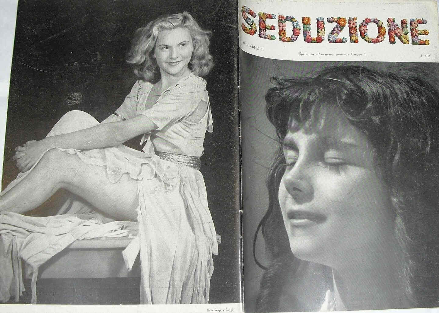 SEDUZIONE magazine side cover Issue 9 January 1949