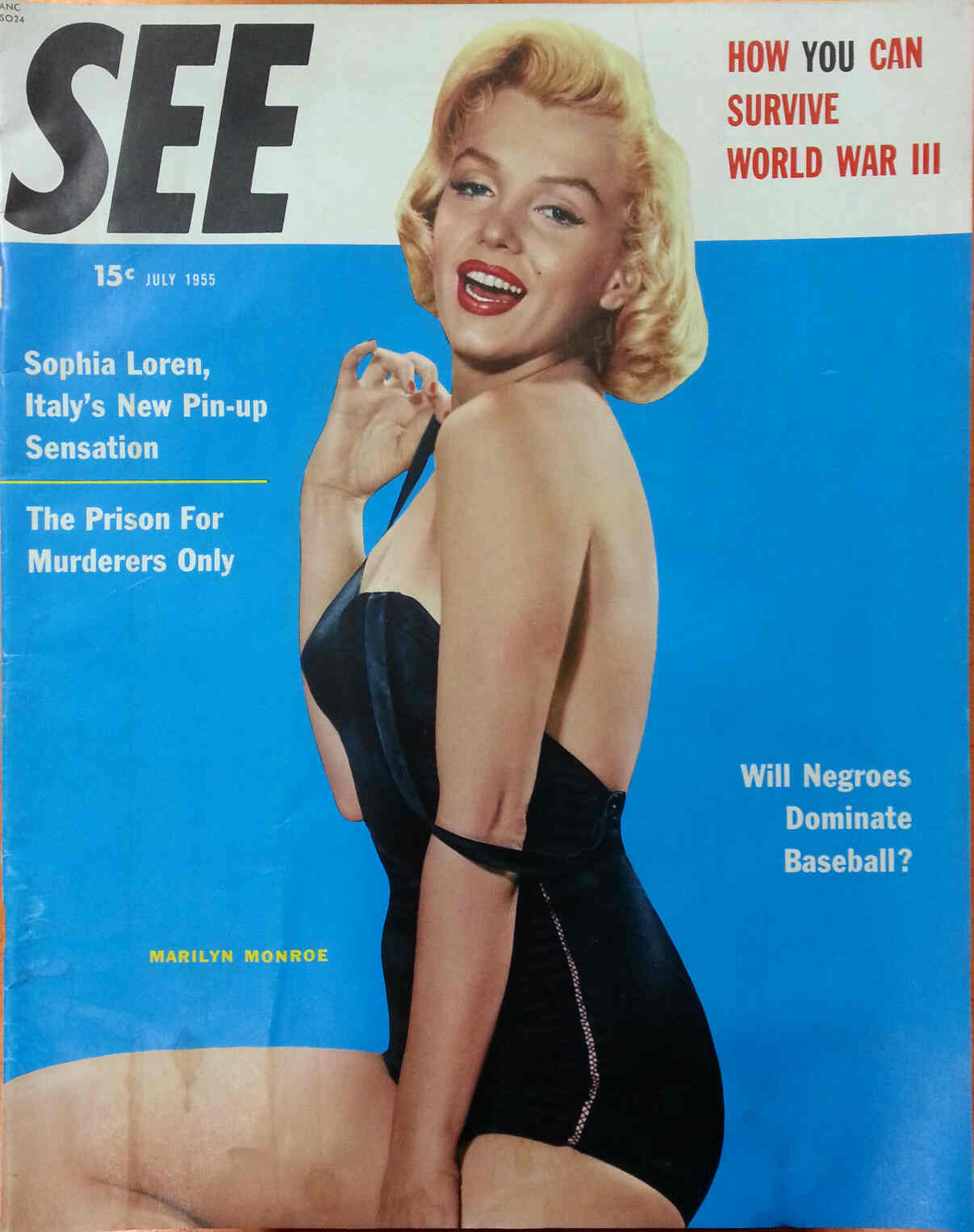 SEE (40s-50s) magazine side cover July 1955